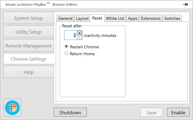 Chrome settings - reset