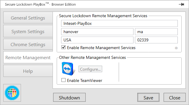 PlayBox remote settings